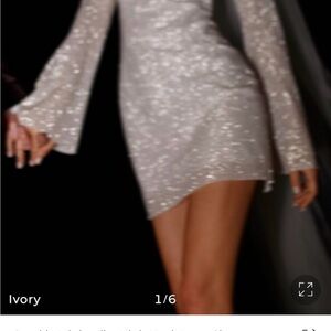 Sparkly Minimalist High Neck Long Sleeves Wedding Dresses With Sheath/Column